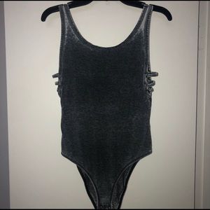 topshop grey bodysuit